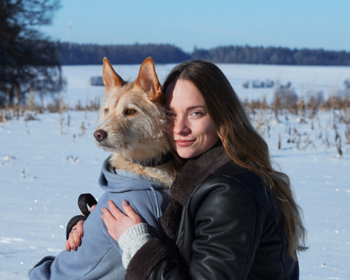 Irene Krumschmidt mit Ihrem Hund